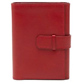 Red Hermès Box Calf Compact Wallet Small Wallets Red