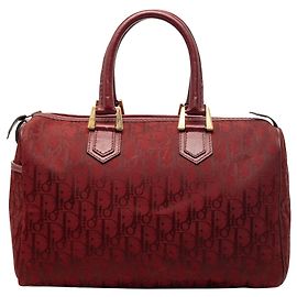 Borsa Boston Diorissimo Trotter Canvas Dior Rossa Rosso