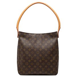 Borsa a tracolla Louis Vuitton Monogram Looping GM Marrone Marrone