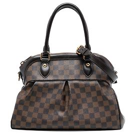 Sac Satchel Louis Vuitton Damier Ebene Trevi PM Marron Marron