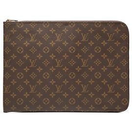 Borsa Business Portfolio Poche Documents Monogram Louis Vuitton Marrone Marrone