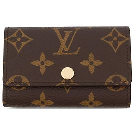 Brown Louis Vuitton Monogram 6 Key Holder Brown
