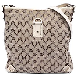 Borsa a tracolla Gucci GG Canvas Abbey D Ring Beige Beige