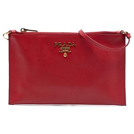 Borsa a tracolla Prada Saffiano rossa Rosso