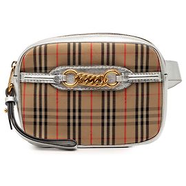 Bolso cinturón Burberry Haymarket Check Canvas 1983 Beige Beige