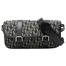 Borsa a tracolla Dior Diorissimo Trotter Canvas Nera Nero