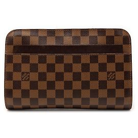 Sac Pochette Clutch Louis Vuitton Damier Ebene Saint Louis Marron Marron