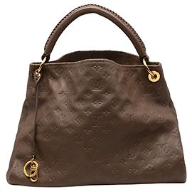 Bolsa Hobo Louis Vuitton Monogram Empreinte Artsy MM Castanha Marrom