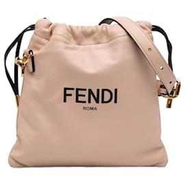 Borsa a tracolla Roma in pelle di vitello Small Fendi Tan Cammello