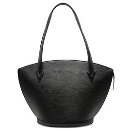 Saco Tote Louis Vuitton Epi Saint Jacques GM com Alça Longa Preto Preto