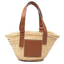 Panier Tote Anagram Small en raphia beige LOEWE Beige