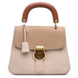 Bolsa Top Handle Satchel Burberry Medium Tricolor Trench em couro de bezerro Marrom DK88 Marrom