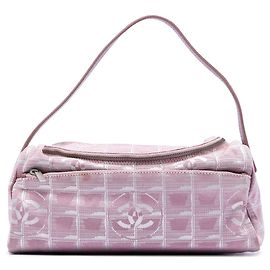 Pink Chanel Large New Travel Line Nylon Vanity Bag Pink