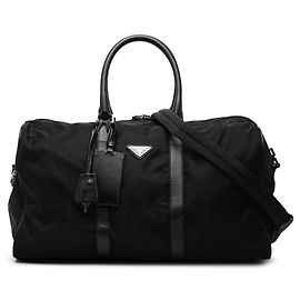 Mala de viagem Prada em Tessuto com acabamento em Saffiano preto Preto
