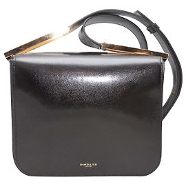 Autre Marque Bolsa crossbody Demellier em couro preto Preto