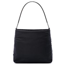 Bolsa Prada Tessuto preta com alça de metal Preto