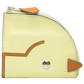 Monedero Hermès Paddock en Chevre Amarillo Amarillo