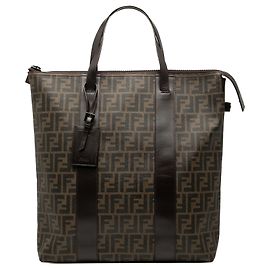 Sac Tote Fendi Zucca Spalmati Marron Marron