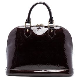mala Louis Vuitton Monogram Vernis Alma PM Purple Roxo