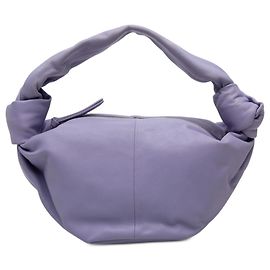 Mini Bolsa Double Knot Bottega Veneta em couro de bezerro roxa Roxo