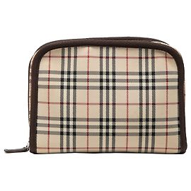 Necessaire Burberry House Check in tela beige Beige