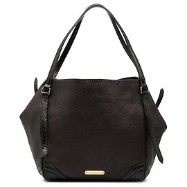 mala Canterbury Burberry Small em pele de vitelo granulada preta Preto