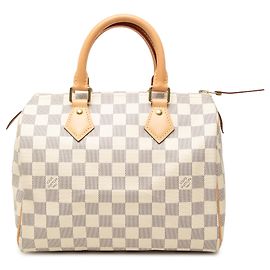 Borsa Boston Louis Vuitton Damier Azur Speedy 25 Bianca Bianco
