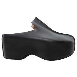 Black JW Anderson Leather Platform Clogs Size 40 Black