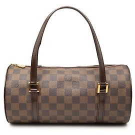 Borsa a mano Louis Vuitton Damier Ebene Papillon 30 Marrone Marrone