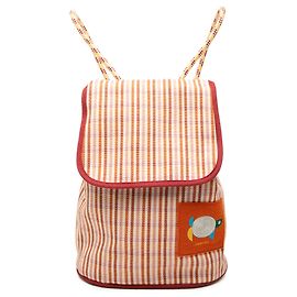 Orange Hermès Canvas Animaux Nattes Backpack Orange