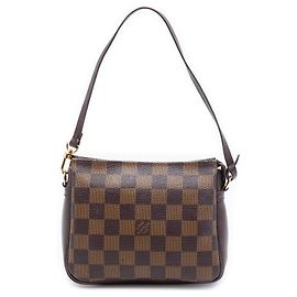 Brown Louis Vuitton Damier Ebene Trousse Pochette Handbag Brown