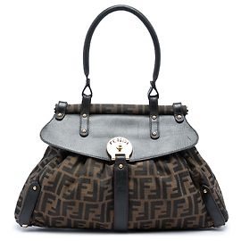 Borsa Fendi Medium Zucca Canvas Magic Marrone Marrone