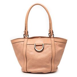 Sac à main Gucci Guccissima Abbey D Ring Rose Rose