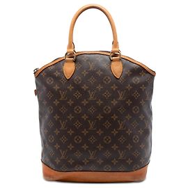 Brown Louis Vuitton Monogram Lockit Vertical Handbag Brown