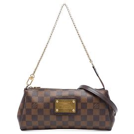 Bolsa Satchel Eva Damier Ebene marrom Louis Vuitton Marrom
