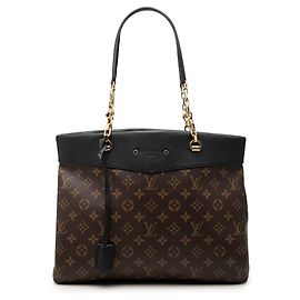 Sac cabas Shopper Louis Vuitton Monogram Pallas Noir Noir