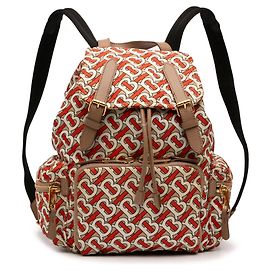 Sac à dos Burberry Medium TB Monogram en nylon marron Marron
