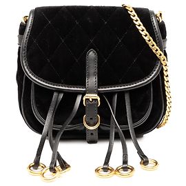 Bolsa crossbody Prada Impuntu Velluto Corsaire preta Preto