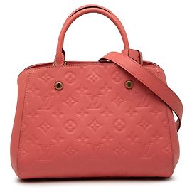 Sac Satchel Louis Vuitton Monogram Empreinte Montaigne BB Rose Rose