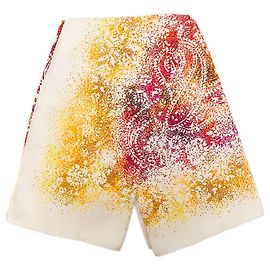 Lenço de seda Hermès Indian Dust Branco 90 Branco