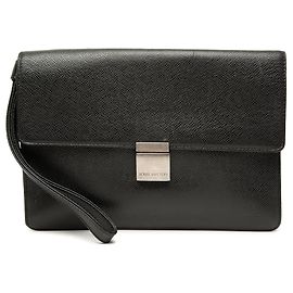 Pochette Louis Vuitton Taiga Selenga Noire Noir