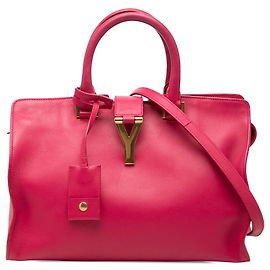 Bolsa Saint Laurent Small Cabas Chyc em couro de bezerro rosa Rosa