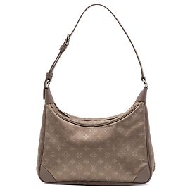 Bolsa de Ombro Mini Boulogne em cetim Monogram marrom Louis Vuitton Marrom