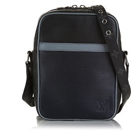 Blue Louis Vuitton Epi Monogram Danube PM Crossbody Bag Blue