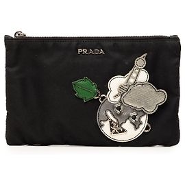 Bolso Robot de Tessuto con ribetes de Saffiano Prada negro Negro
