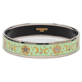 Bracciale Hermès Narrow Enamel Moon and Stars Verde 70 Verde