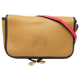 Borsa a tracolla LOEWE in pelle traforata Anagram marrone Marrone