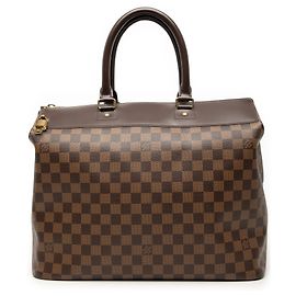 Borsa da viaggio Louis Vuitton Damier Ebene Greenwich PM Marrone Marrone