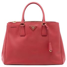 Bolso Prada Large Saffiano Lux Galleria Double Zip Rojo Roja