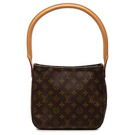 Borsa a tracolla Louis Vuitton Monogram Looping MM Marrone Marrone